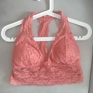 Peach Lace Racerback Bralette